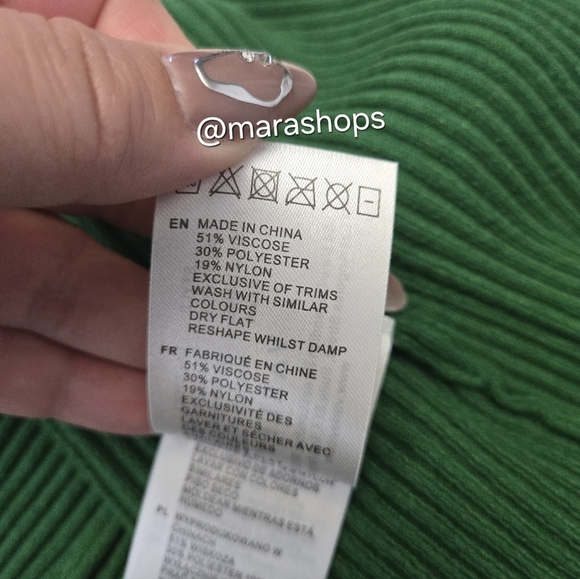 Varley Esme Rib Roll Neck Green Turtleneck Sweater - Picture 6 of 7